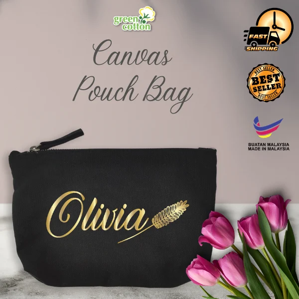 Canvas Zipper Pouch 10oz (CAN310) - 23 x 14 x 4.5 cm - Image 3