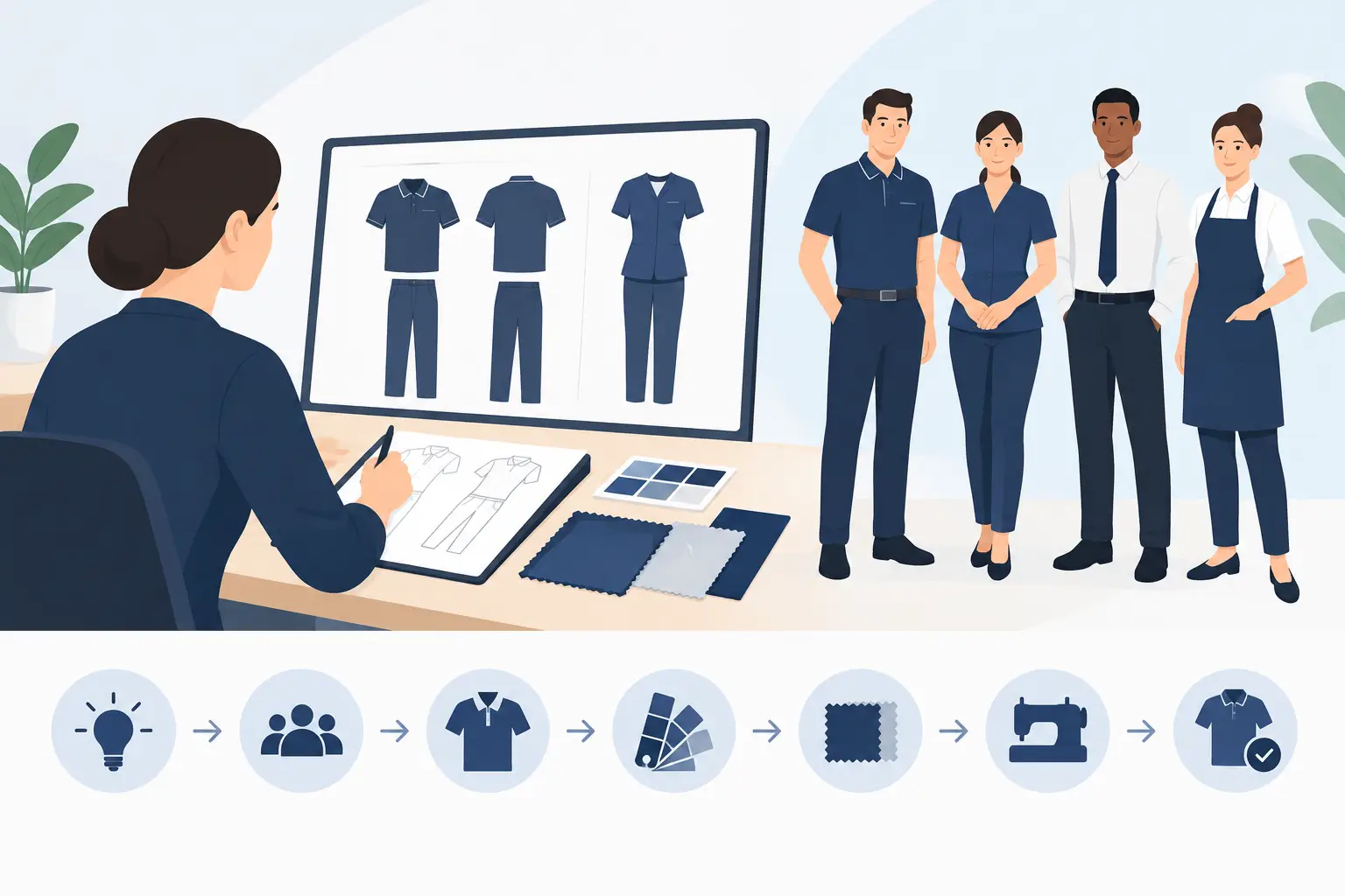 7 Steps to Designing Staff Uniforms From Scratch