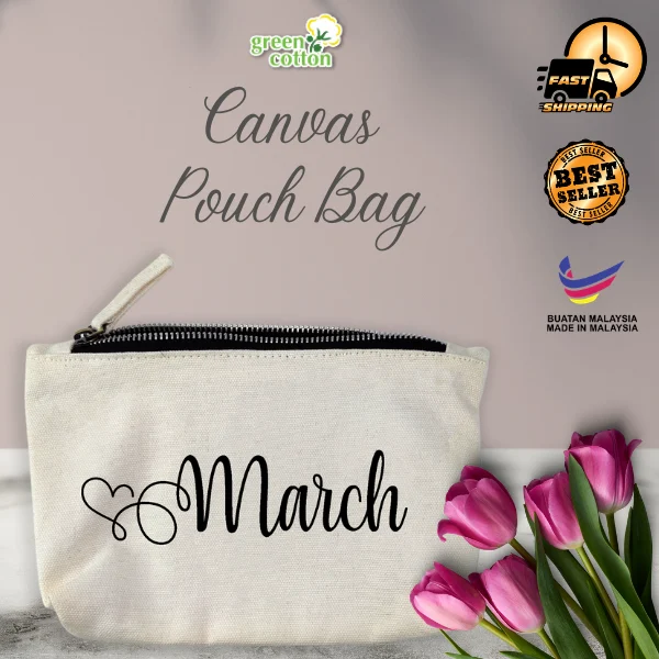 Canvas Zipper Pouch 10oz (CAN310) - 23 x 14 x 4.5 cm - Image 2
