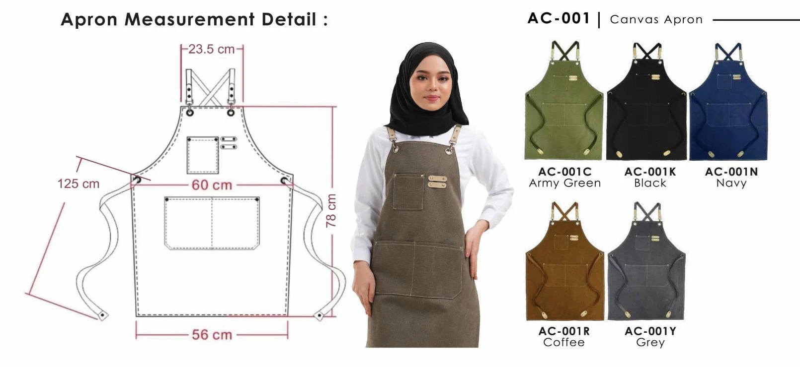 Canvas Apron (AC-001) - Image 2