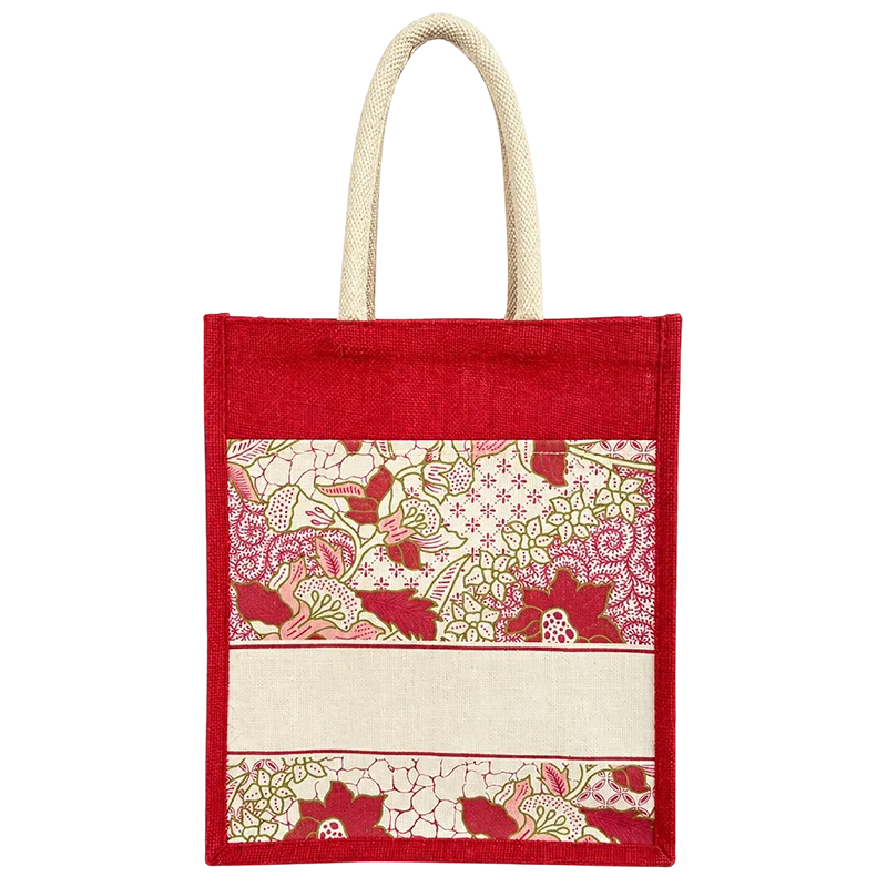 Laminated Jute Bag (CAN157-M13) - 30.5 x 37 x 14 cm - Image 2