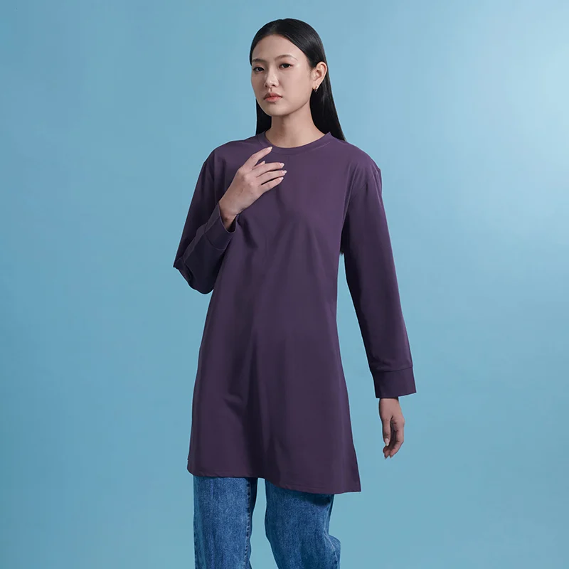 Polyster Long Sleeve Muslimah T-shirt - 180gsm (AX04)