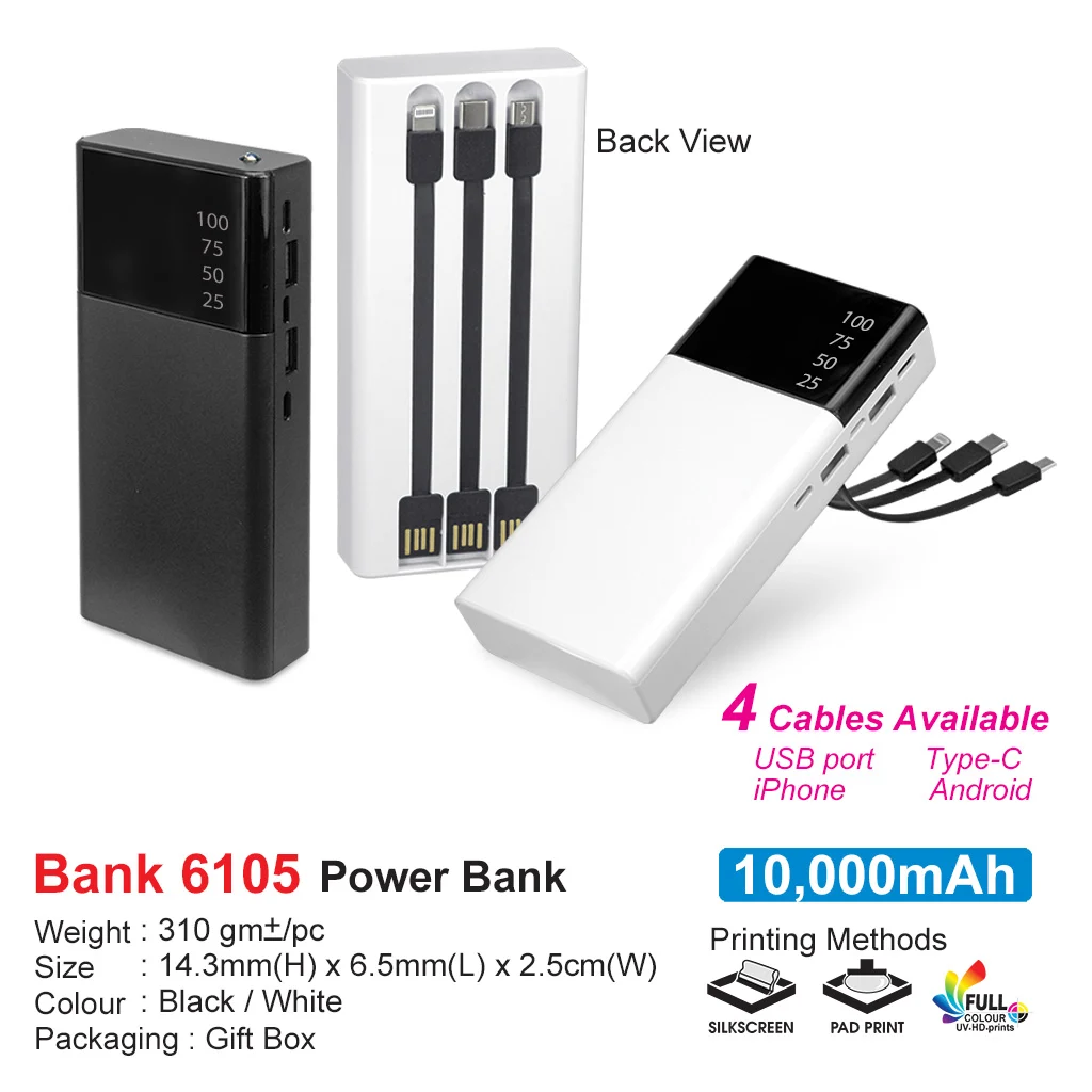 10000mAh Power Bank (BANK6105)