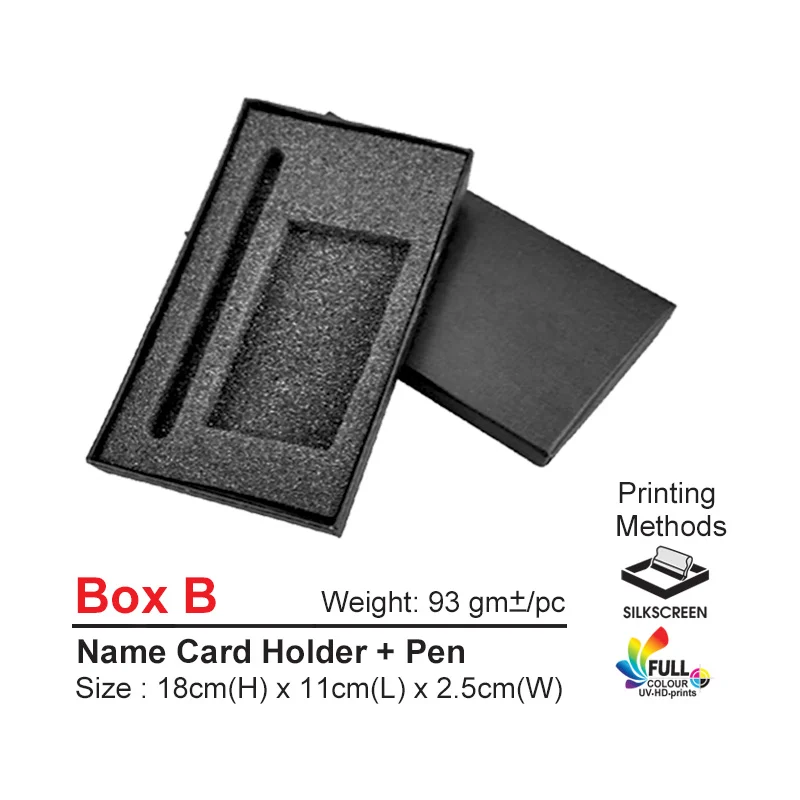 Gift Box for Name Card Holder + Pen (BOXB) - 18 x 11 x 2.5 cm