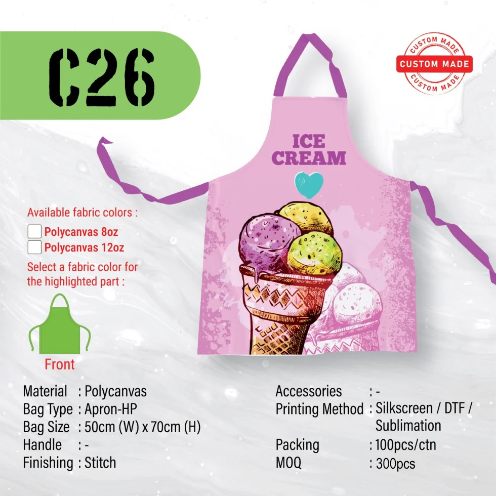 Custom made Polycanvas Apron (C26)