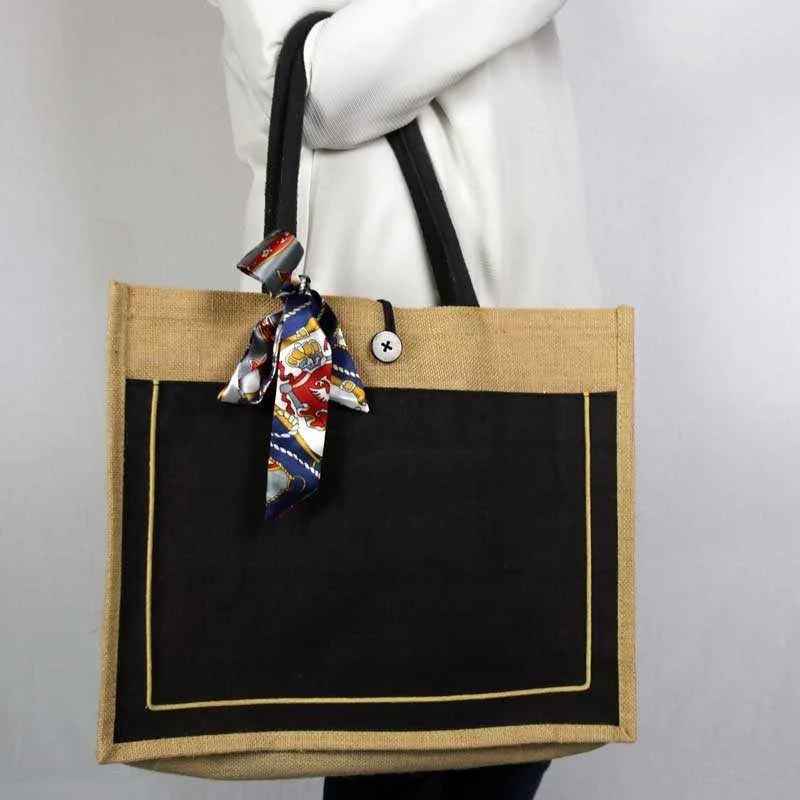 Laminated Jute Bag (CAN251) - 43 x 35 x 14.5 cm - Image 3