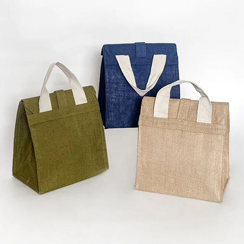 Laminated Jute Cooler Bag (CANC307) - 24 x 25 x 15.3 cm - Image 2
