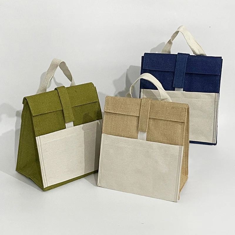 Laminated Jute Cooler Bag (CANC307) - 24 x 25 x 15.3 cm