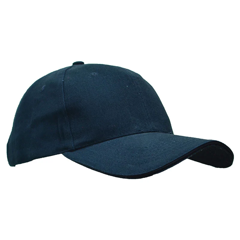 Monochrome Cotton 6-Panel Cotton Brush Cap (CP01) - Image 13