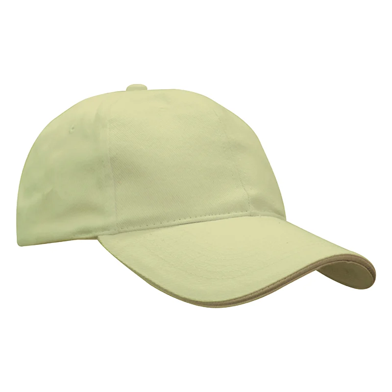 Monochrome Cotton 6-Panel Cotton Brush Cap (CP01) - Image 6