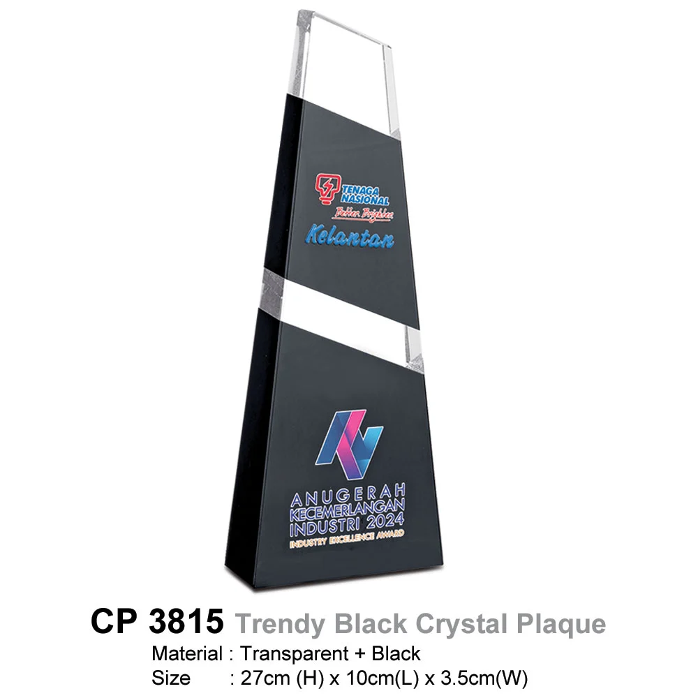 Trendy Black Crystal Plaque (CP3815)