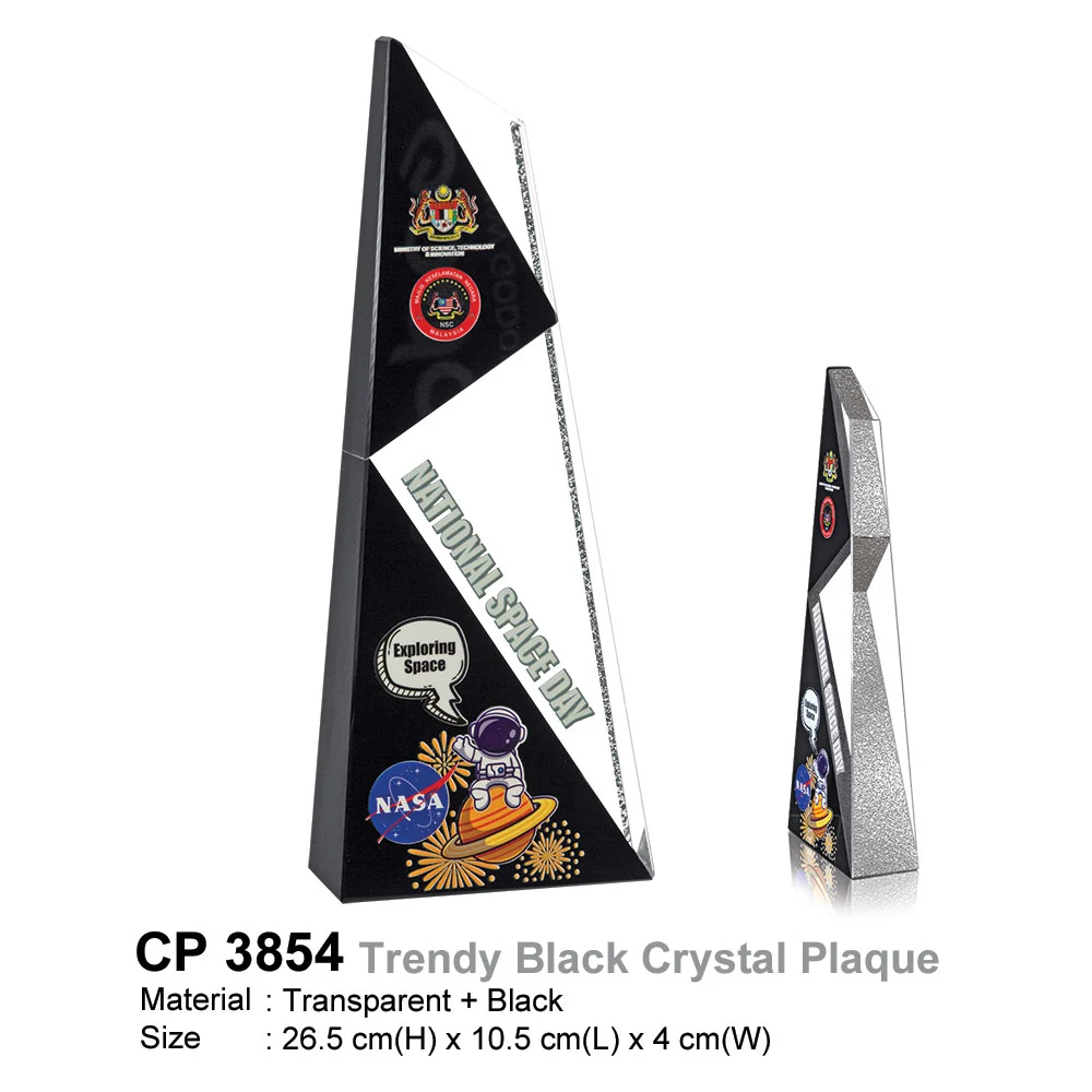 Trendy Black Crystal Plaque (CP3854)