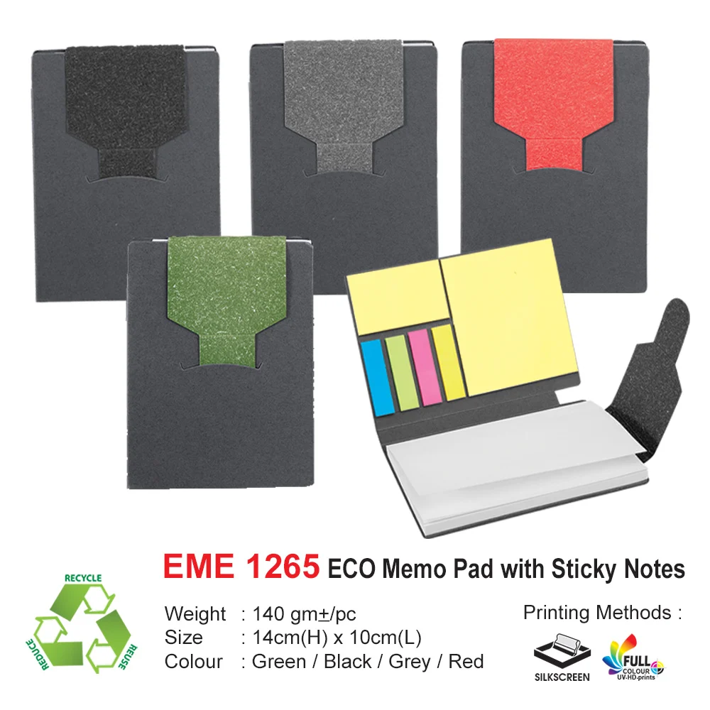 ECO Memo Pad with Sticky Notes (EME1265)