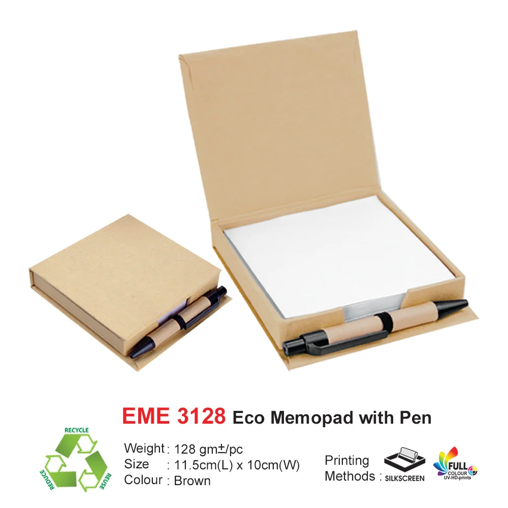 ECO Memo Pad with Pen (EME3128)