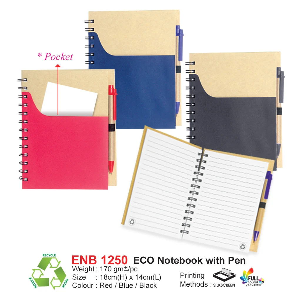 Eco Notebook with Pen (ENB1250)