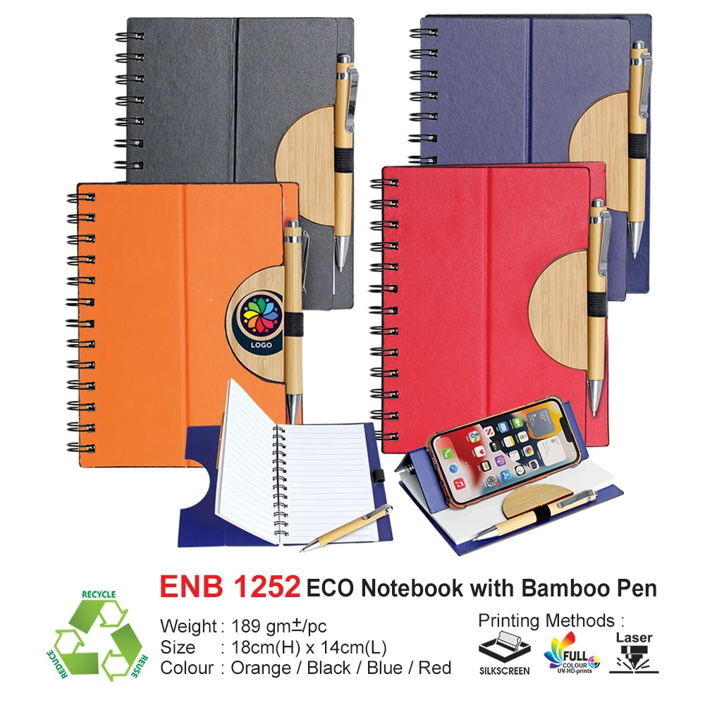 Eco Notebook with Bamboo Pen (ENB1252)