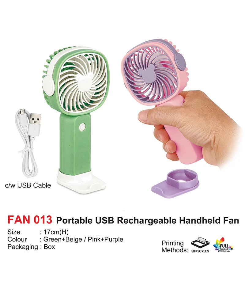 Portable USB Rechargeable Handheld Fan (FAN013)