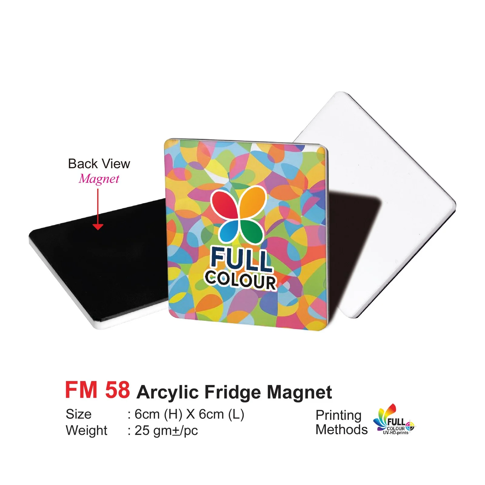 Acrylic Fridge Magnet (FM58)
