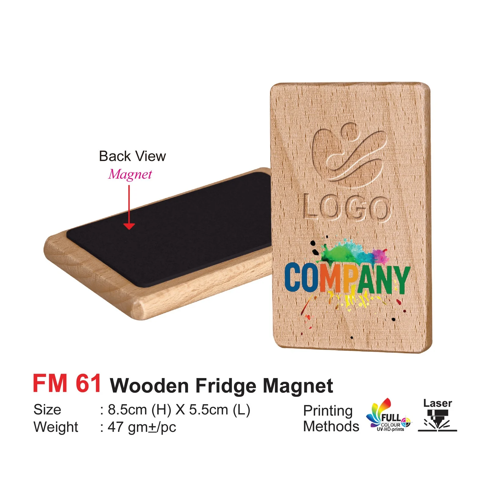 Wooden Fridge Magnet (FM61)