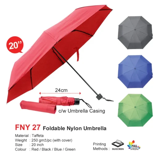 20" Foldable Nylon Umbrella (FNY27)