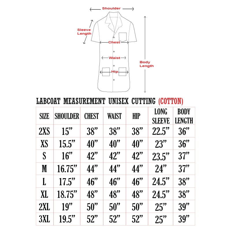 Unisex Cotton Lab Coat (LC005) - Image 2