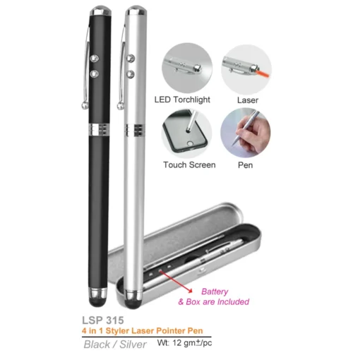 4 in 1 Styler Laser Pointer Pen (LSP315)