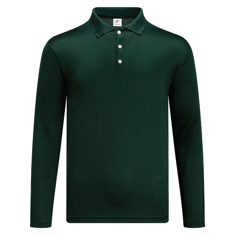 Microfiber Polo - Long Sleeve 160gsm Mini Eyelet (M24) - Image 4