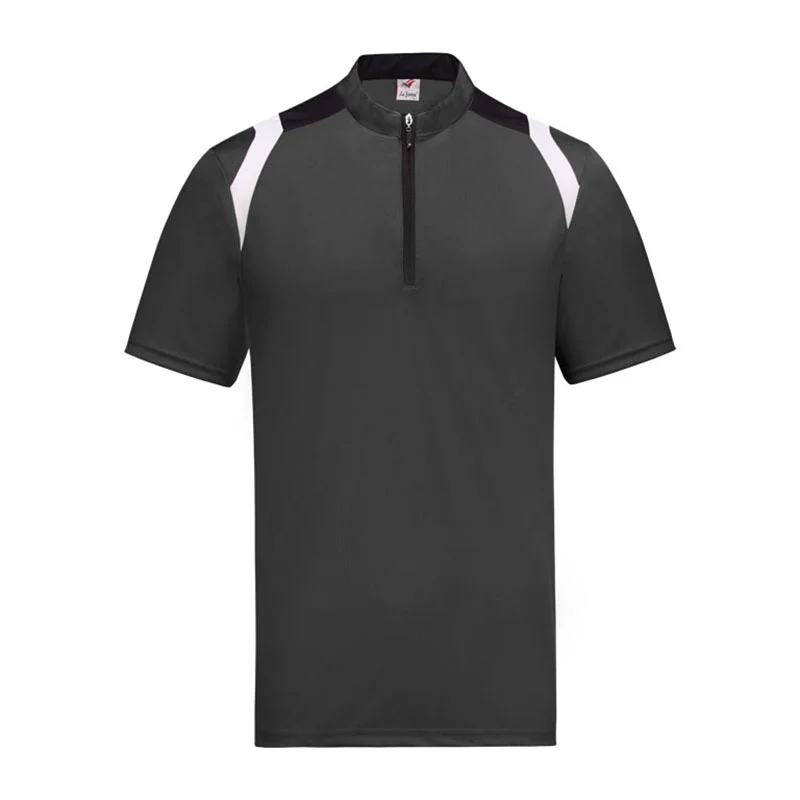 Microfiber Mock Neck with Zip Polo – 160gsm Mini Eyelet (M34) - Image 2