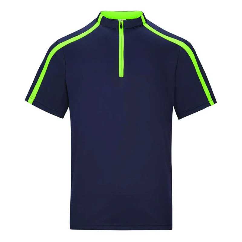 Microfiber Mock Neck with Zip Polo – 160gsm Mini Eyelet (M36) - Image 2