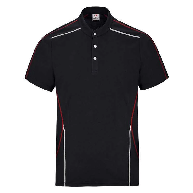 Microfiber Mandarin Collar Polo – 160gsm Mini Eyelet (M42) - Image 7