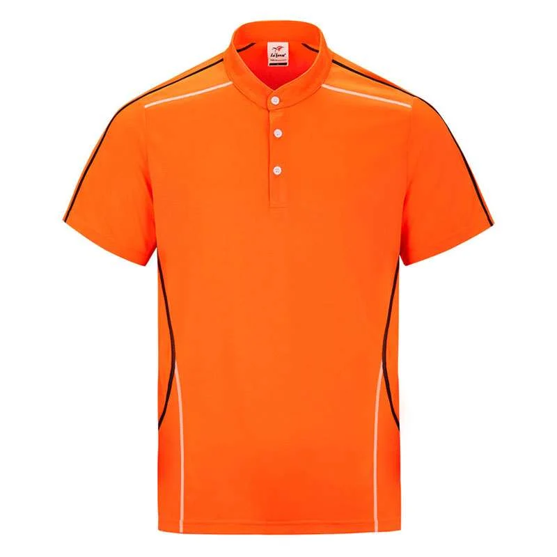 Microfiber Mandarin Collar Polo – 160gsm Mini Eyelet (M42) - Image 2
