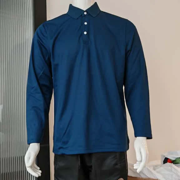 LUXEBLEND Hybrid Long Sleeve Polo - 215gsm (MH03) - Image 7