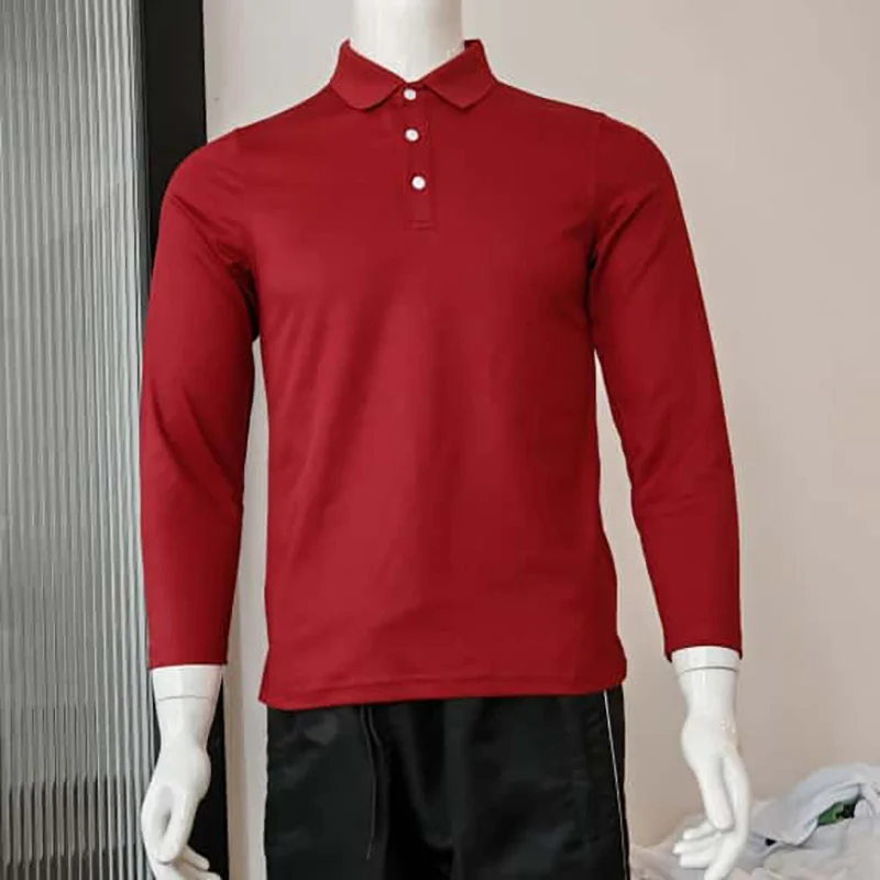 LUXEBLEND Hybrid Long Sleeve Polo - 215gsm (MH03) - Image 5