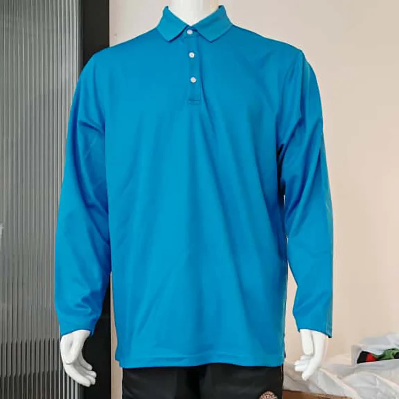LUXEBLEND Hybrid Long Sleeve Polo - 215gsm (MH03) - Image 4