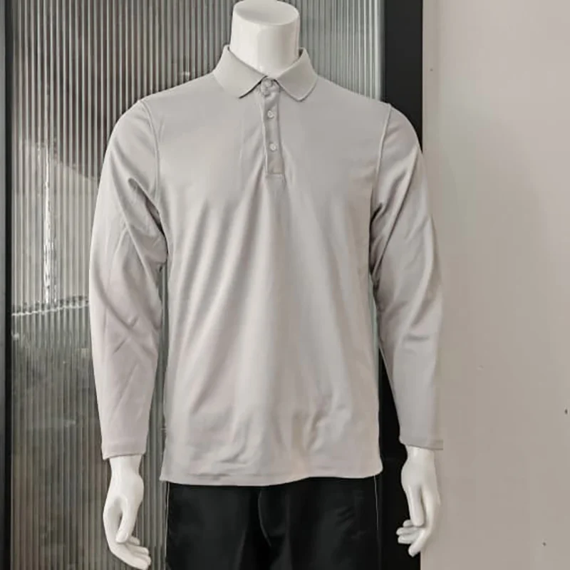 LUXEBLEND Hybrid Long Sleeve Polo - 215gsm (MH03) - Image 3