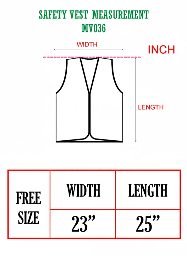 Safety Vest with Pocket (MV036) - Image 2