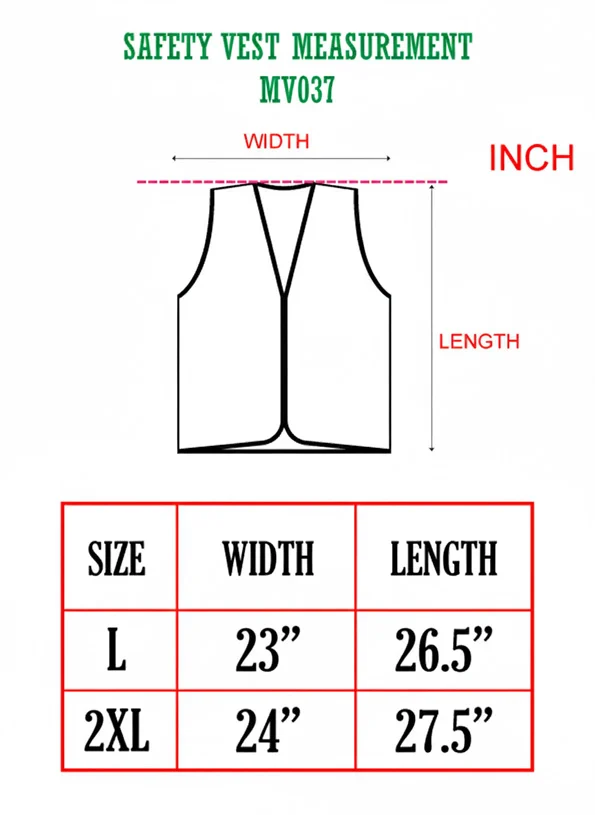 Safety Vest with Pocket (MV037) - Image 2