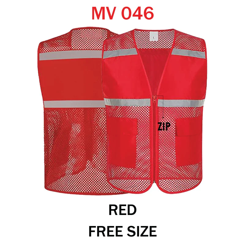 Safety Vest with Netting & Pocket (MV046)