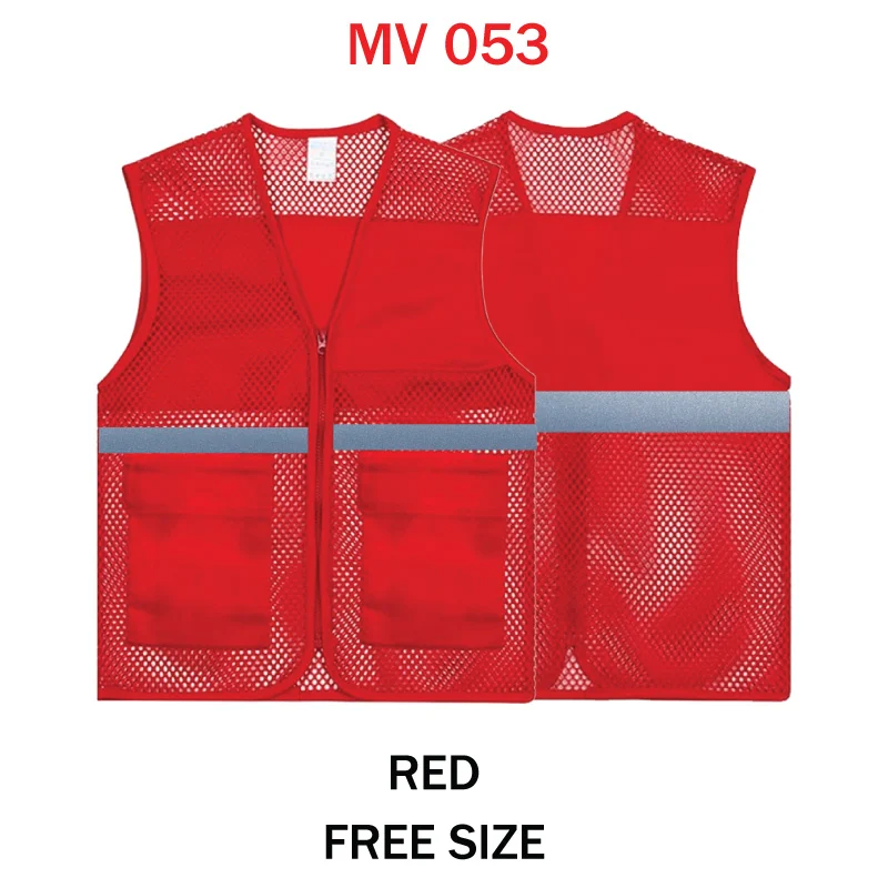 Safety Vest with Netting & Pocket (MV053)