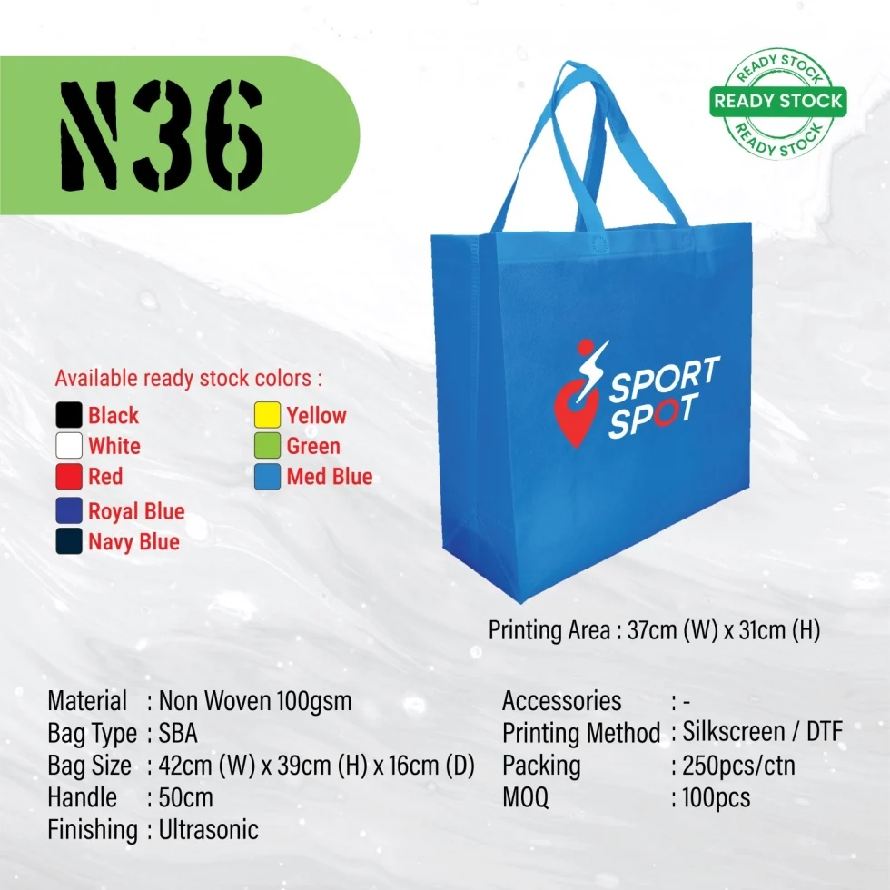 A3 Ultrasonic Non Woven Bag (N36) - 42 x 39 x 16 cm
