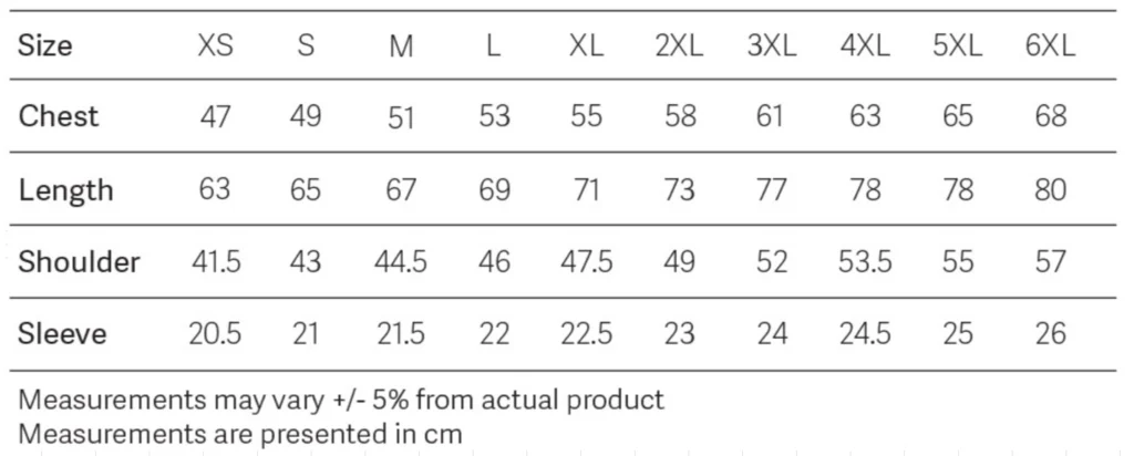 Eminent Polo (NHP82007) size guide