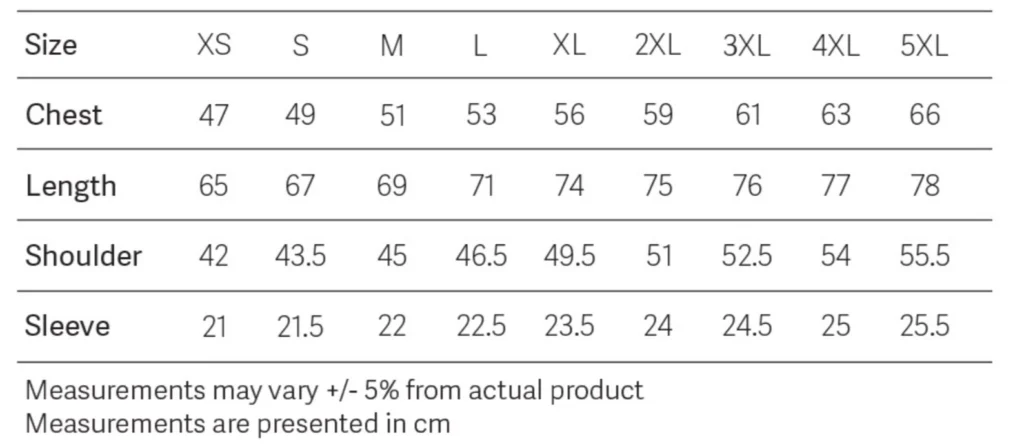 Noble Polo (NHP98990) size guide