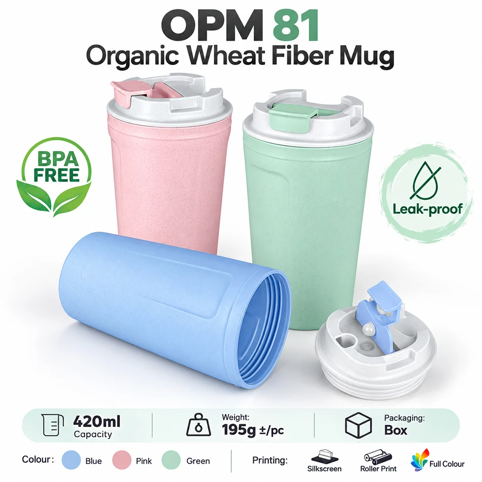 Organic Wheat Fiber Mug 420ml (OPM81)