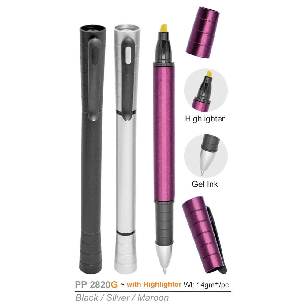 Plastic Highlighter Gel Ink Pen (PP2820G)