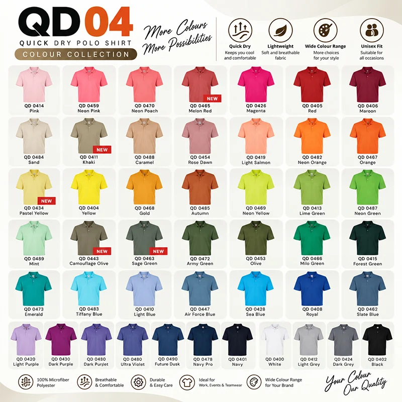 Quick Dry T-shirt - 160gsm Eyelet (QD04) - Image 2