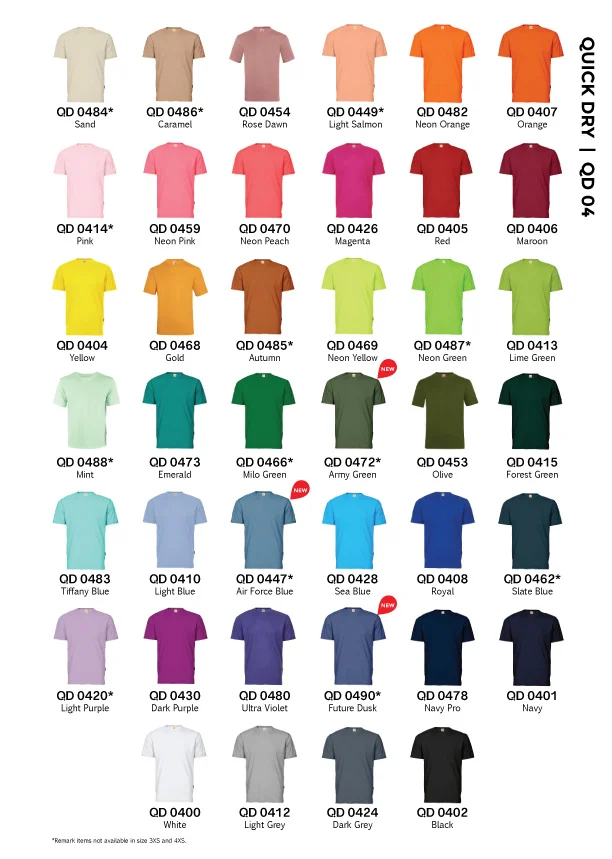 Quick Dry T-shirt - 160gsm Eyelet (QD04) - Image 2
