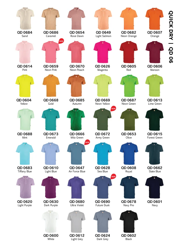 Quick Dry Polo – 160gsm Eyelet (QD06) - Image 2