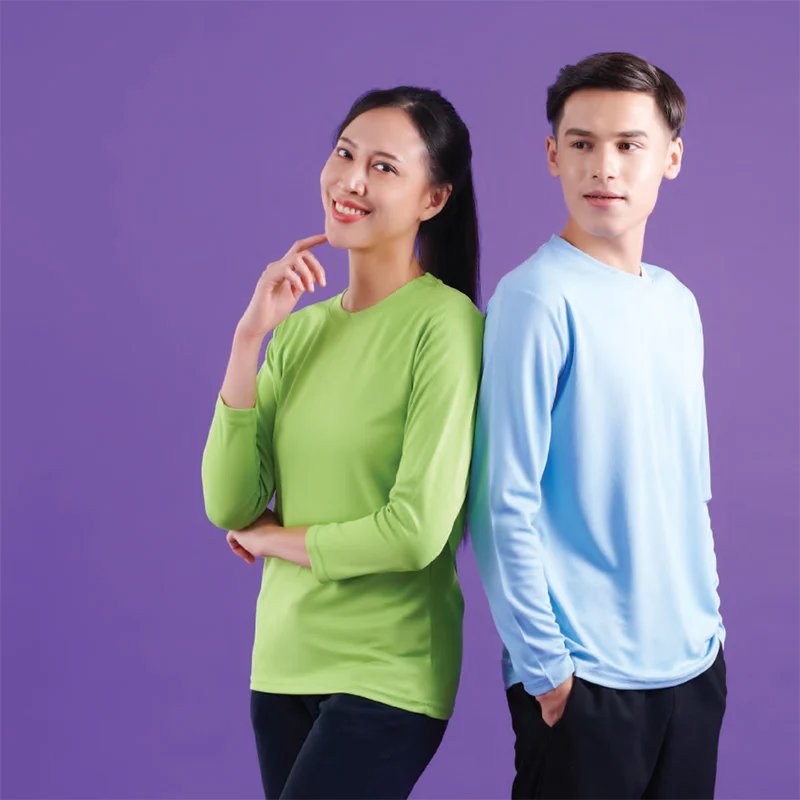 Long Sleeve Quick Dry T-shirt - 160gsm Eyelet (QD54)