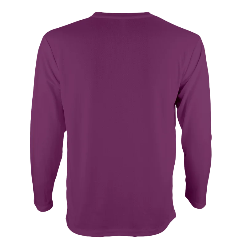 Long Sleeve Quick Dry T-shirt - 160gsm Eyelet (QD54) - Image 42