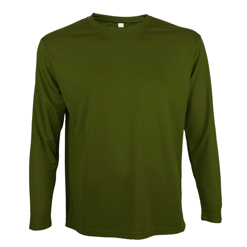 Long Sleeve Quick Dry T-shirt - 160gsm Eyelet (QD54) - Image 39